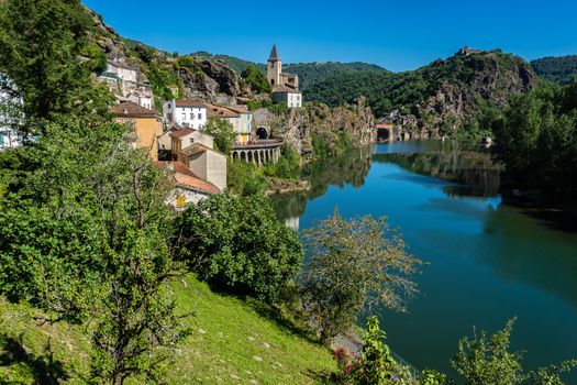 View of Ambialet, a small village in the Tarn department, France.