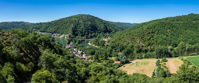 View of Ambialet, a small village in the Tarn department, France.