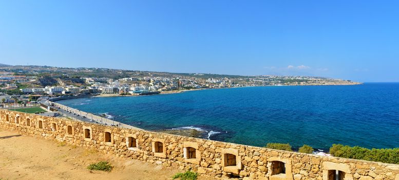 Rethymno city Greece view from Fortezza fortress landmark