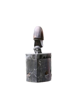 Old iron for which a coal was used for warming