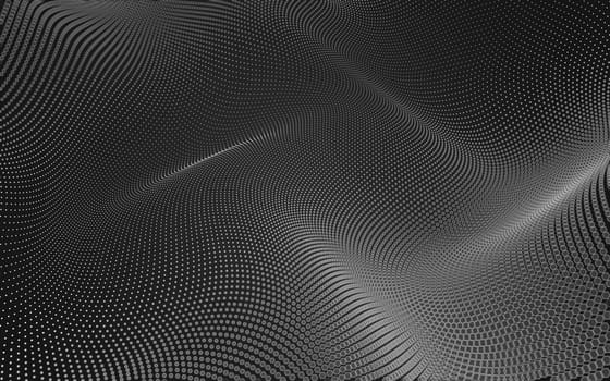 Abstract polygonal space low poly dark background with connecting dots and lines. Connection structure. 3d rendering