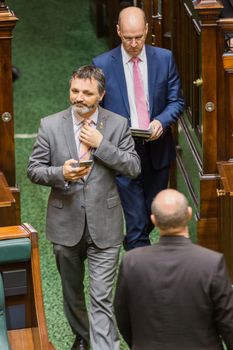 MELBOURNE/AUSTRALIA - AUGUST 16, 2016: Premier Danial Andrews defends his Governments actions against the CFA.