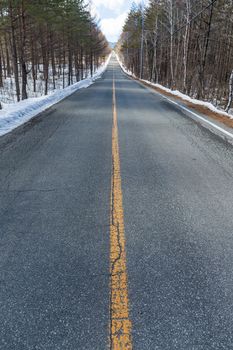 Road at winter time