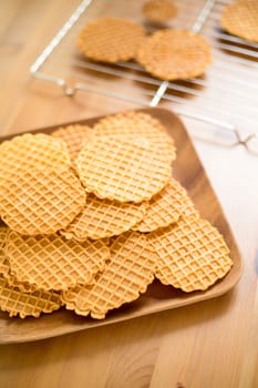 Crispy homemade Pizzelle cookie