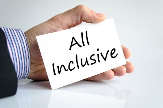 All inclusive text concept isolated over white background