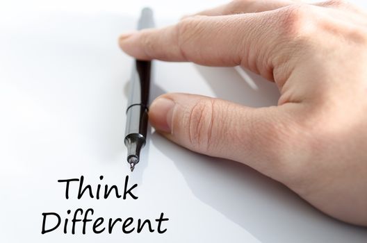 Think different text concept isolated over white background