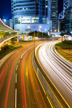 Night Traffic Hong Kong