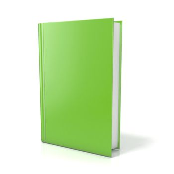 Green book. 3D render illustration isolated on white background