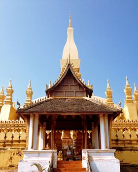 Wat Pha-That Luang (National temple of Laos), Vientiane,Laos.