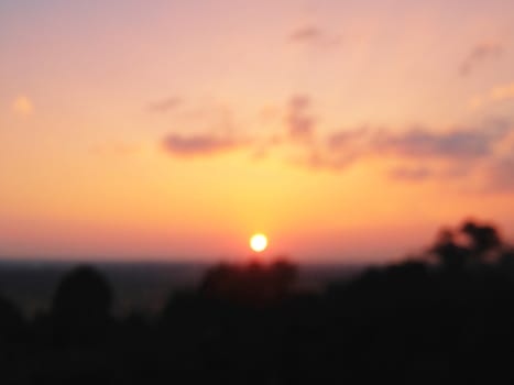 Defocused colorful sunset background, abstract nature