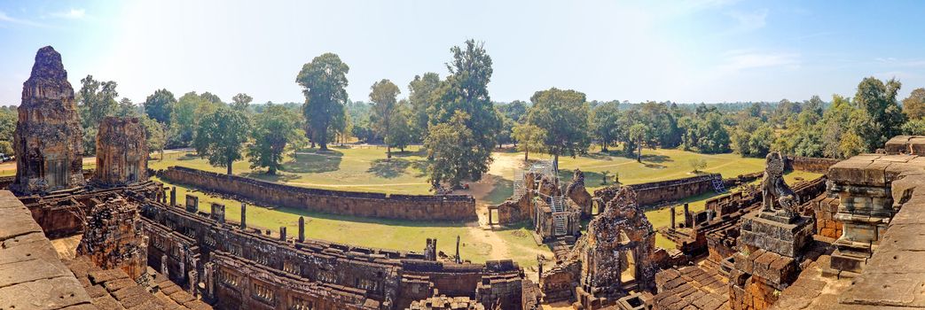 Panorama of Ta Keo temple Cambodia. Ta Keo is a temple-mountain in Angkor.