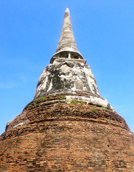 Old Pagoda in Wat Mahathat, Ayutthaya Historical Park, Ayutthaya, Thailand
