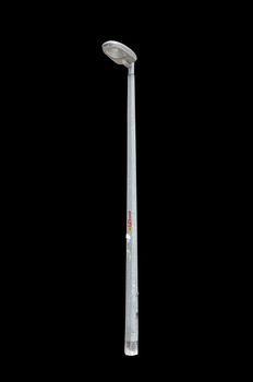 Street lamp isolated on black background