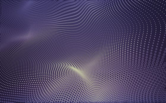 Abstract polygonal space low poly dark background with connecting dots and lines. Connection structure. 3d rendering