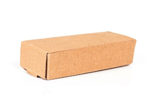 cardboard box , isolated on a white background.