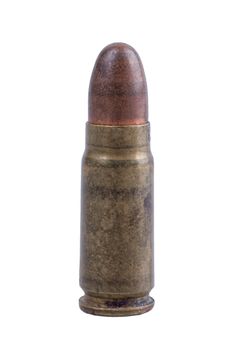 Gun bullet isolated on a white background