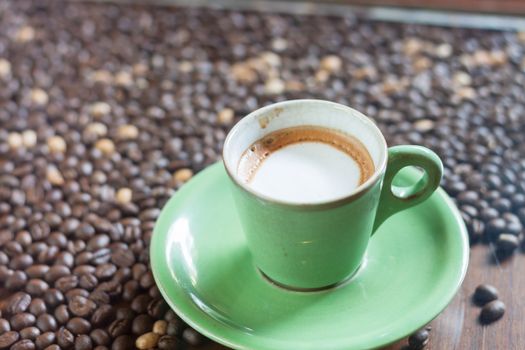 Coffee cup with micro foam, stock photo