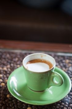 Coffee cup with micro foam, stock photo