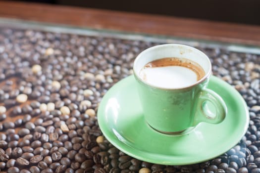 Coffee cup with micro foam, stock photo