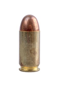 Gun bullet isolated on a white background