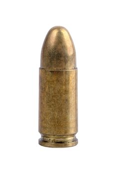 Gun bullet isolated on a white background