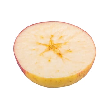 Cut apple isolated on a white background