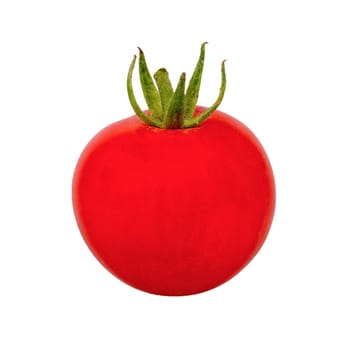 Red tomato isolated on a white background