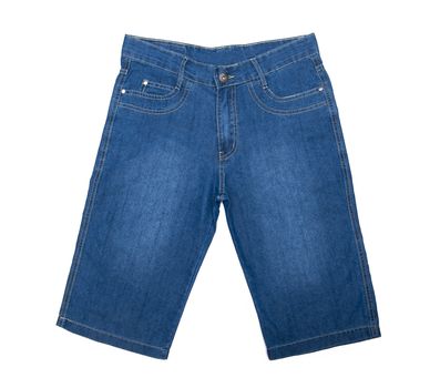 Jeans shorts isolated on the white background