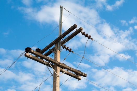 Power poles and power lines