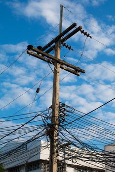 Power poles and power lines