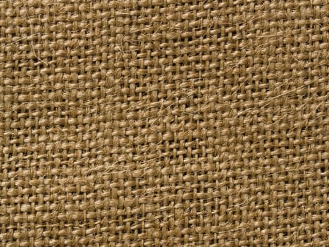close up of brown burlap fabric texture background
