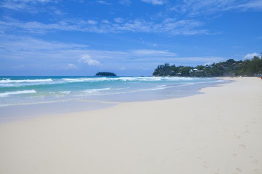 tropical beach is peaceful