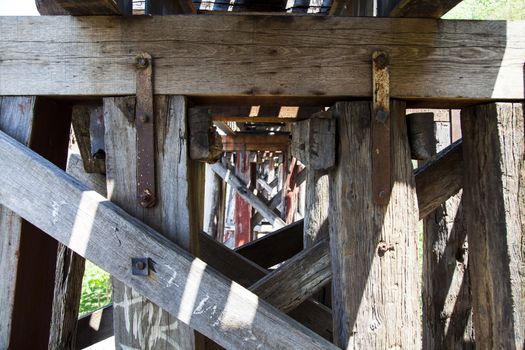 Death railway line built with wood. Tham Kra Sae  Kanchanaburi‎ Thailand.