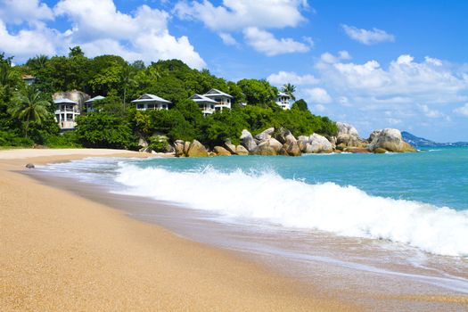 Beach view Samui Island in the morning.