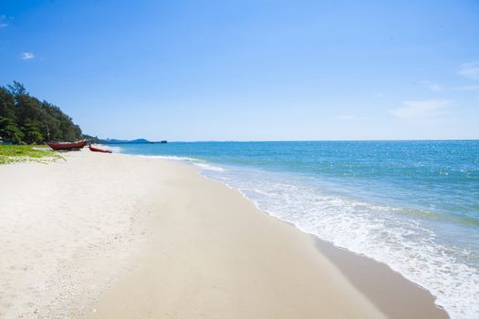 Tropical beach at beautiful ,Mae Ramphueng beach ,Rayong Thailand