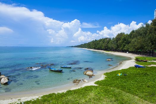 Tropical beach at beautiful ,Mae Ramphueng beach ,Rayong Thailand
