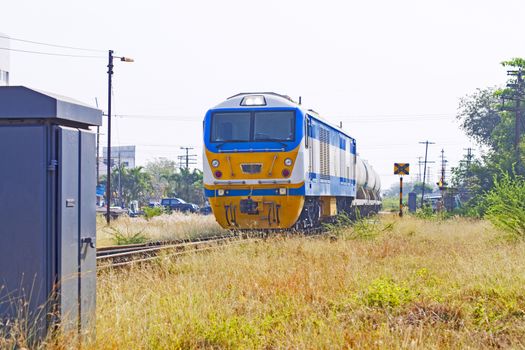 freight train, with selective focus