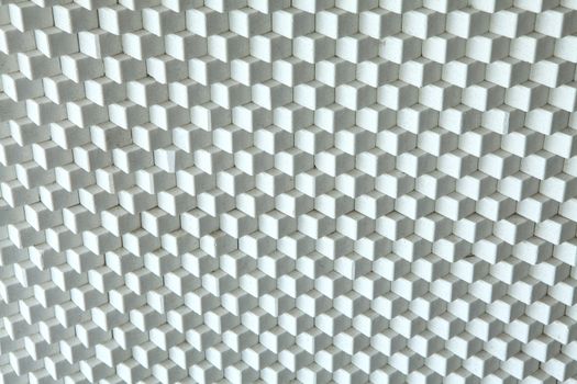 The plaster wall square arranged alternately.
