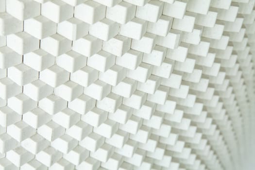 The plaster wall square arranged alternately.Background of old vintage brick wall.