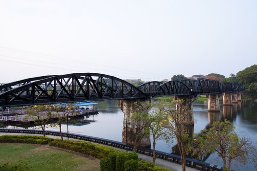 The famous Bridge on the river kwai, Kanchanaburi province,Thailand