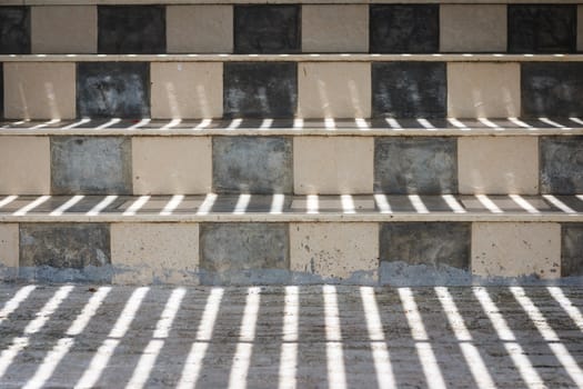 the staircase in the garden