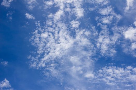 beautiful fresh, bright clouds with blue sky in bright day for scene and background