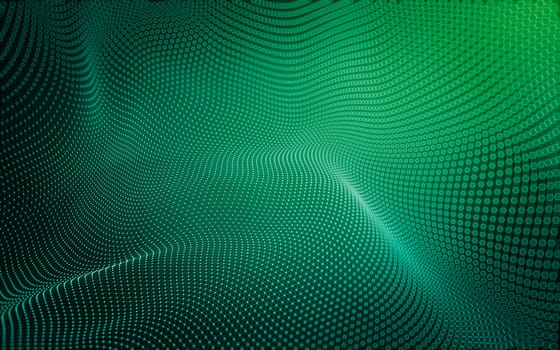 Abstract polygonal space low poly dark background with connecting dots and lines. Connection structure. 3d rendering