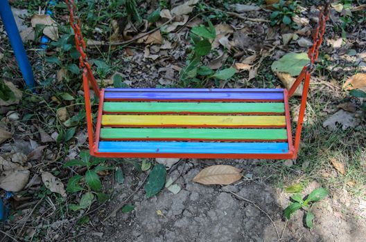 Multi colored swing seats