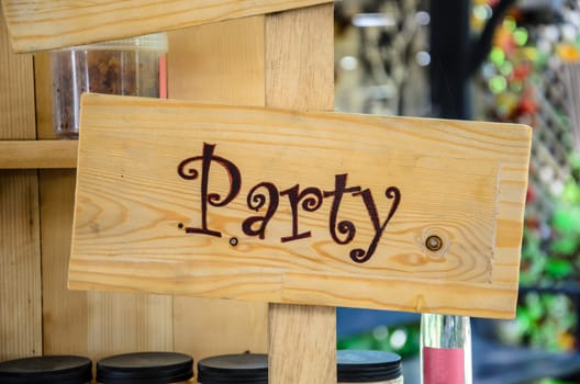 Party bar sign indoor