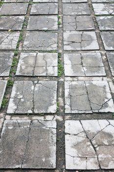 Concrete bricks path walk way, stock photo