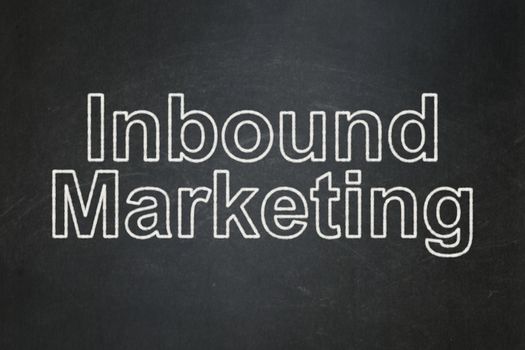 Marketing concept: text Inbound Marketing on Black chalkboard background