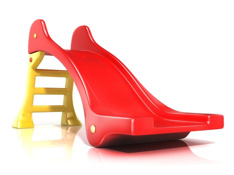 Children slide, isolated on white background.