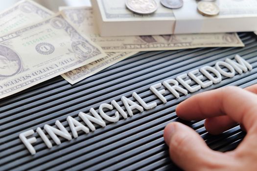 financial freedom concept background