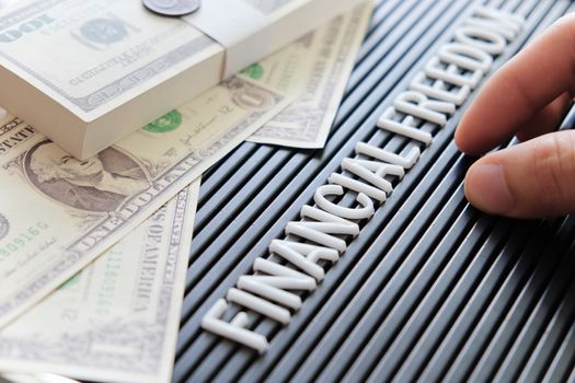 financial freedom concept background